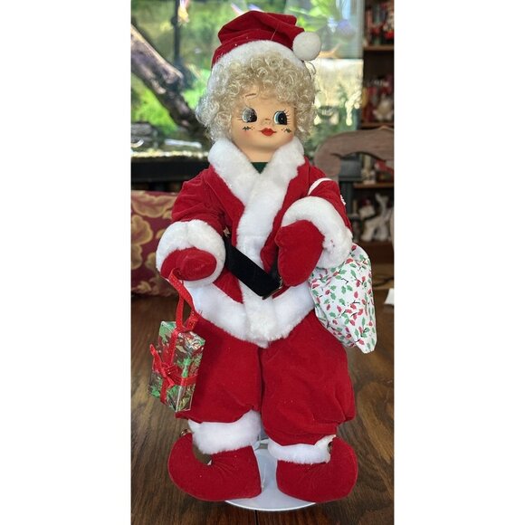 Vintage Collectible 1988 Brinn's December Christmas Calendar Clown Doll & Stand - Picture 1 of 2